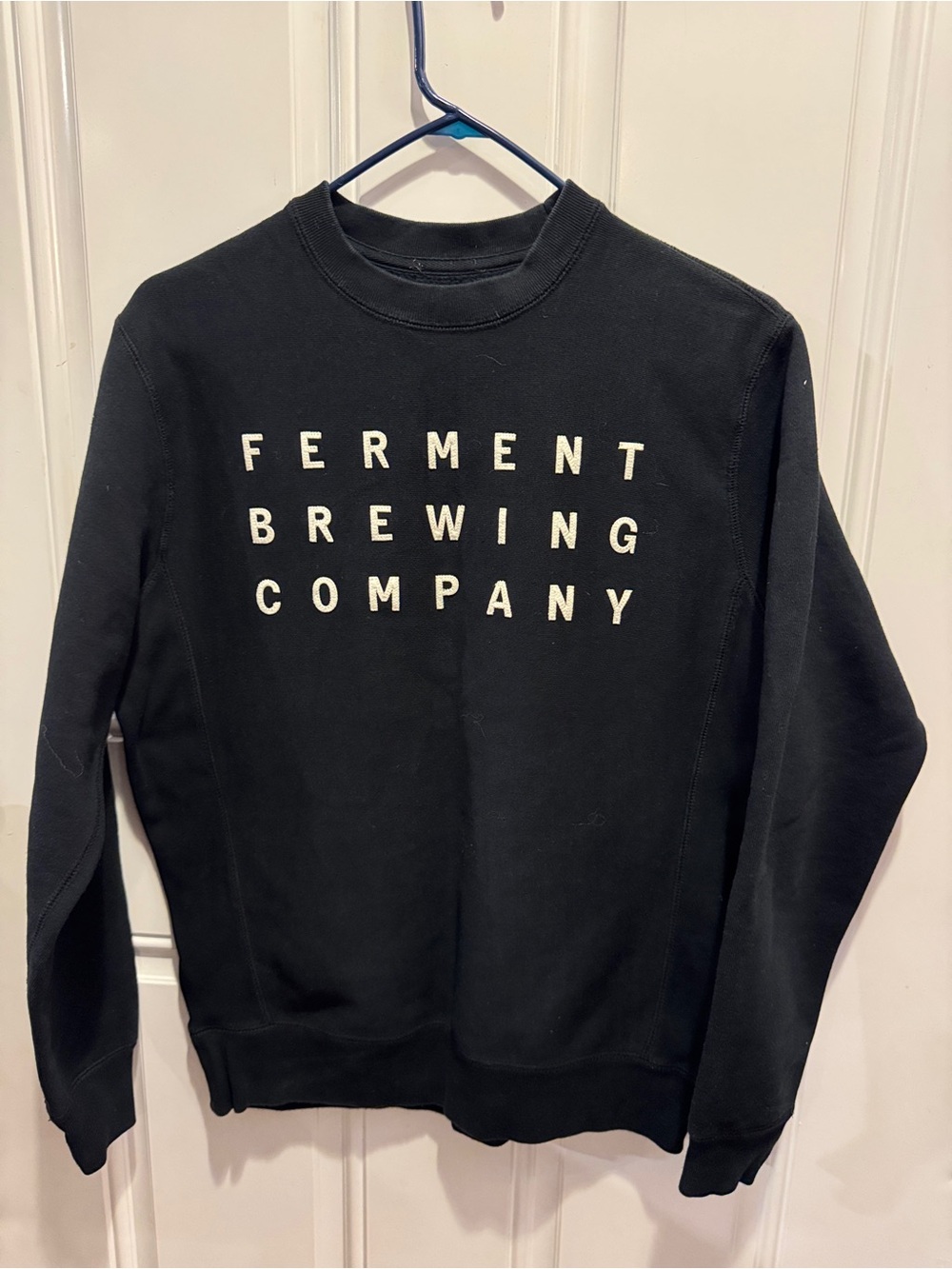 Ferment Brewing Company Branded Black Crewneck Sweatshirt Breweriana Merchandise